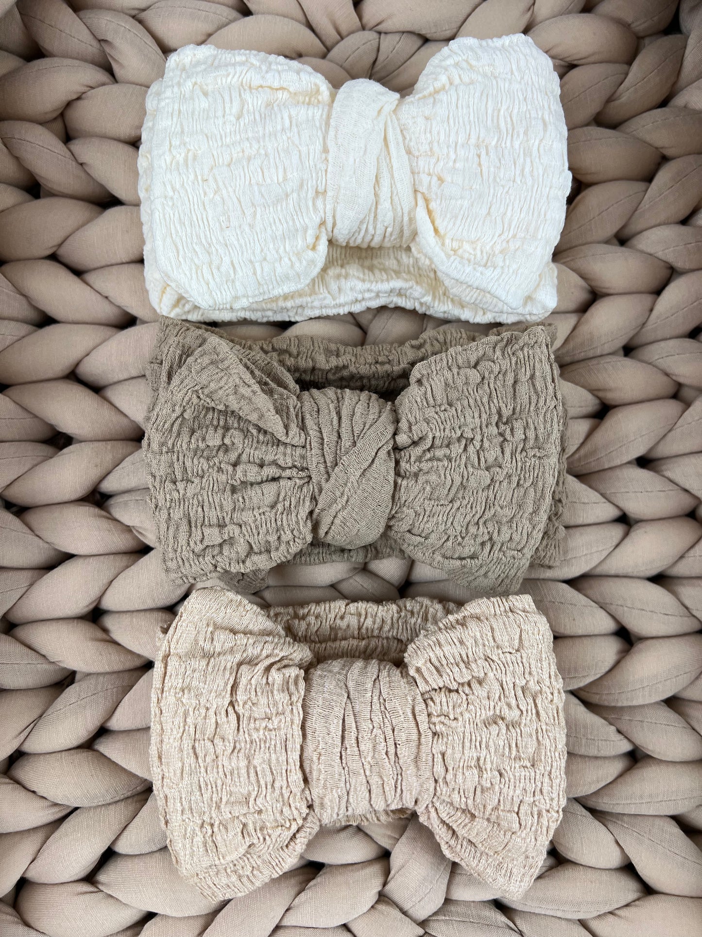 Baby Haarschleife Crinkle